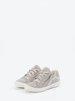 Superfit – Sneaker aus Veloursleder hellgrau