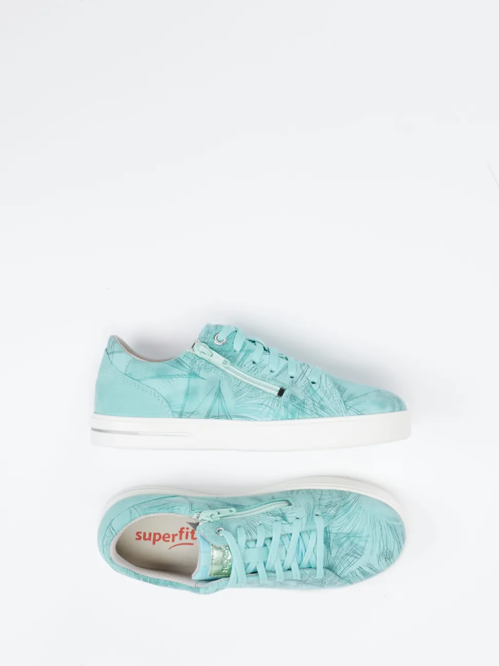 Superfit – Sneaker aus Veloursleder mintgrün
