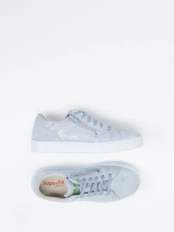 Superfit – Sneaker aus Veloursleder Pastellblau