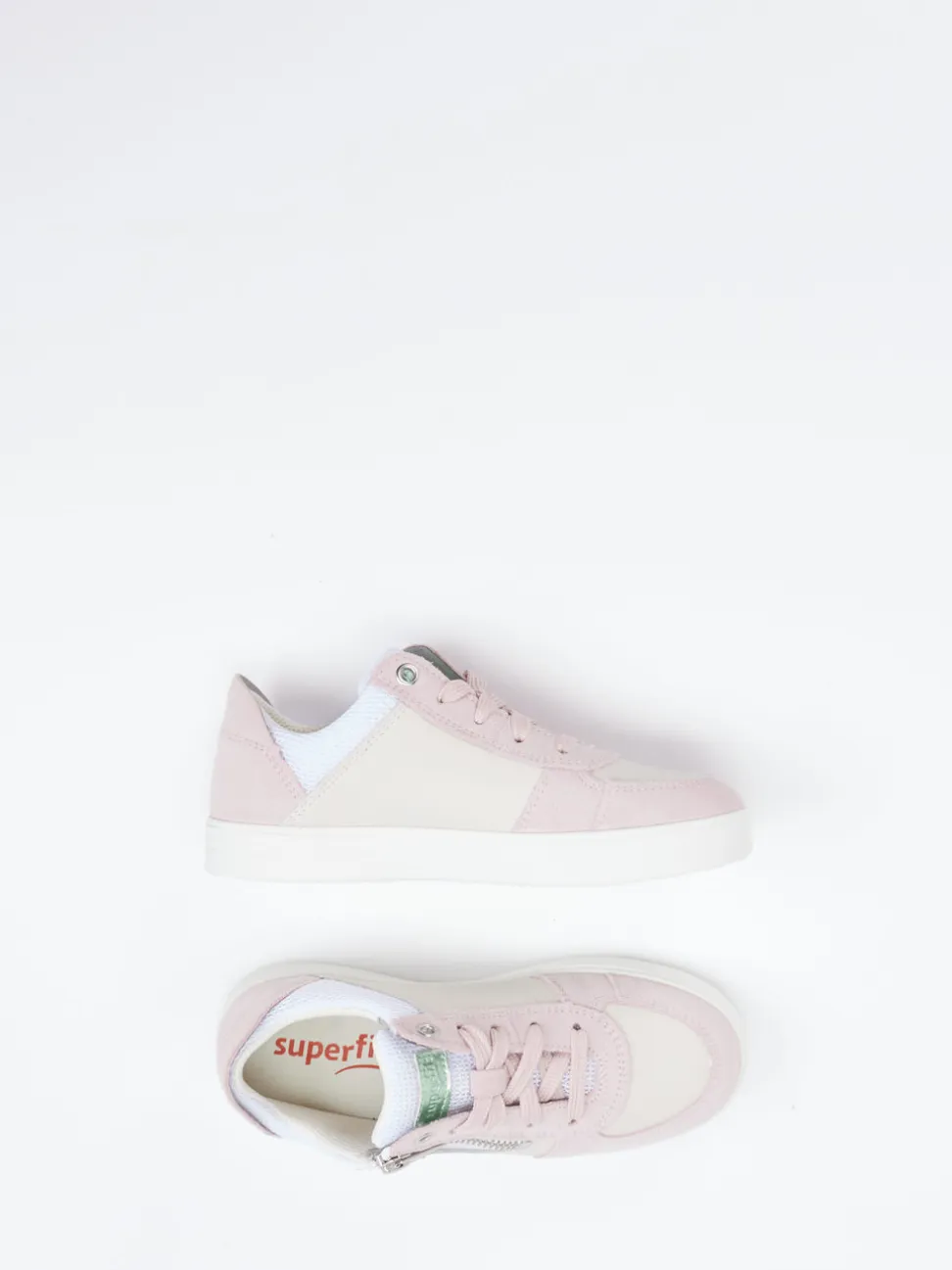 Superfit – Sneaker aus Veloursleder in Rosé