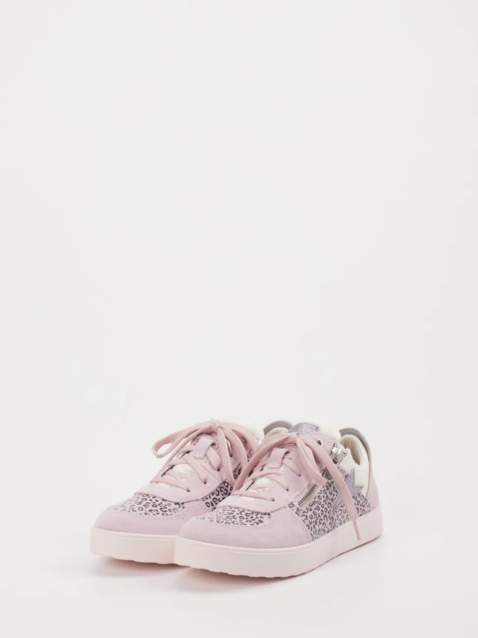 Superfit – Sneaker aus Veloursleder in Rosé