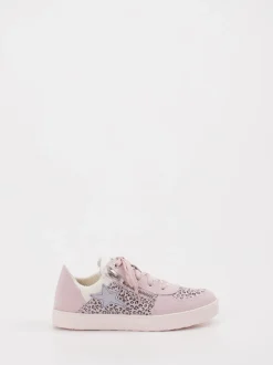 Superfit – Sneaker aus Veloursleder in Rosé