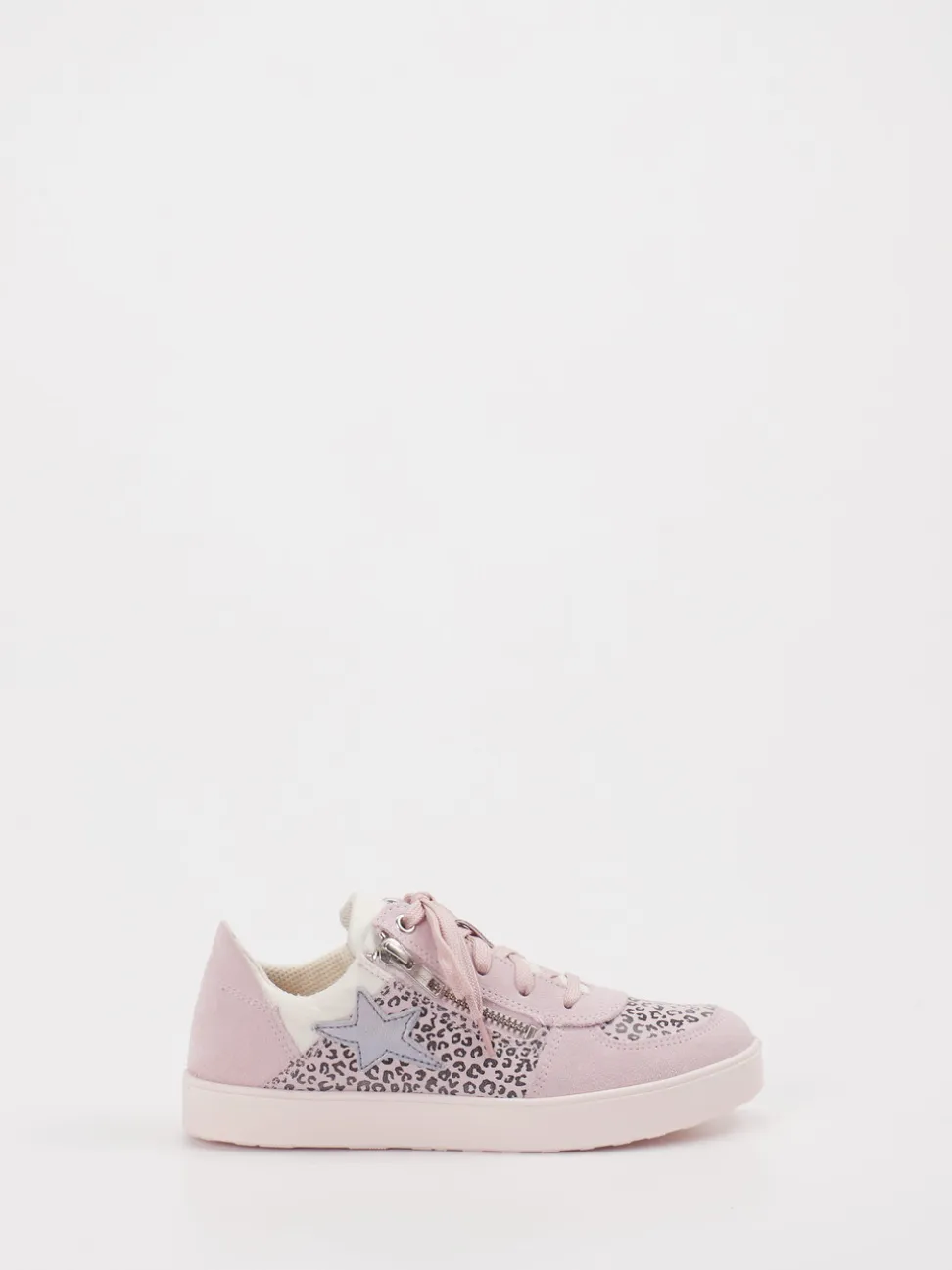 Superfit – Sneaker aus Veloursleder in Rosé