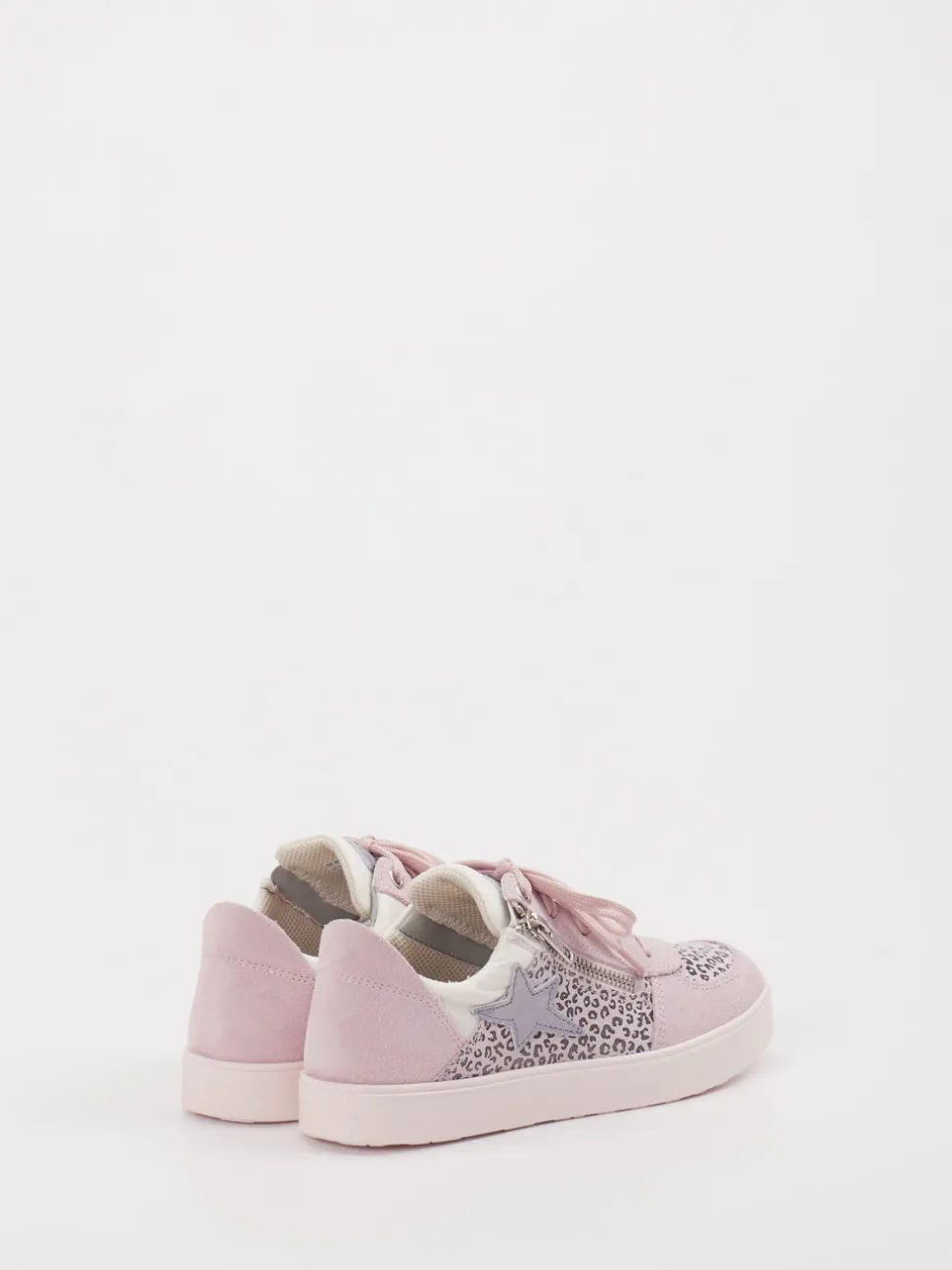 Superfit – Sneaker aus Veloursleder in Rosé