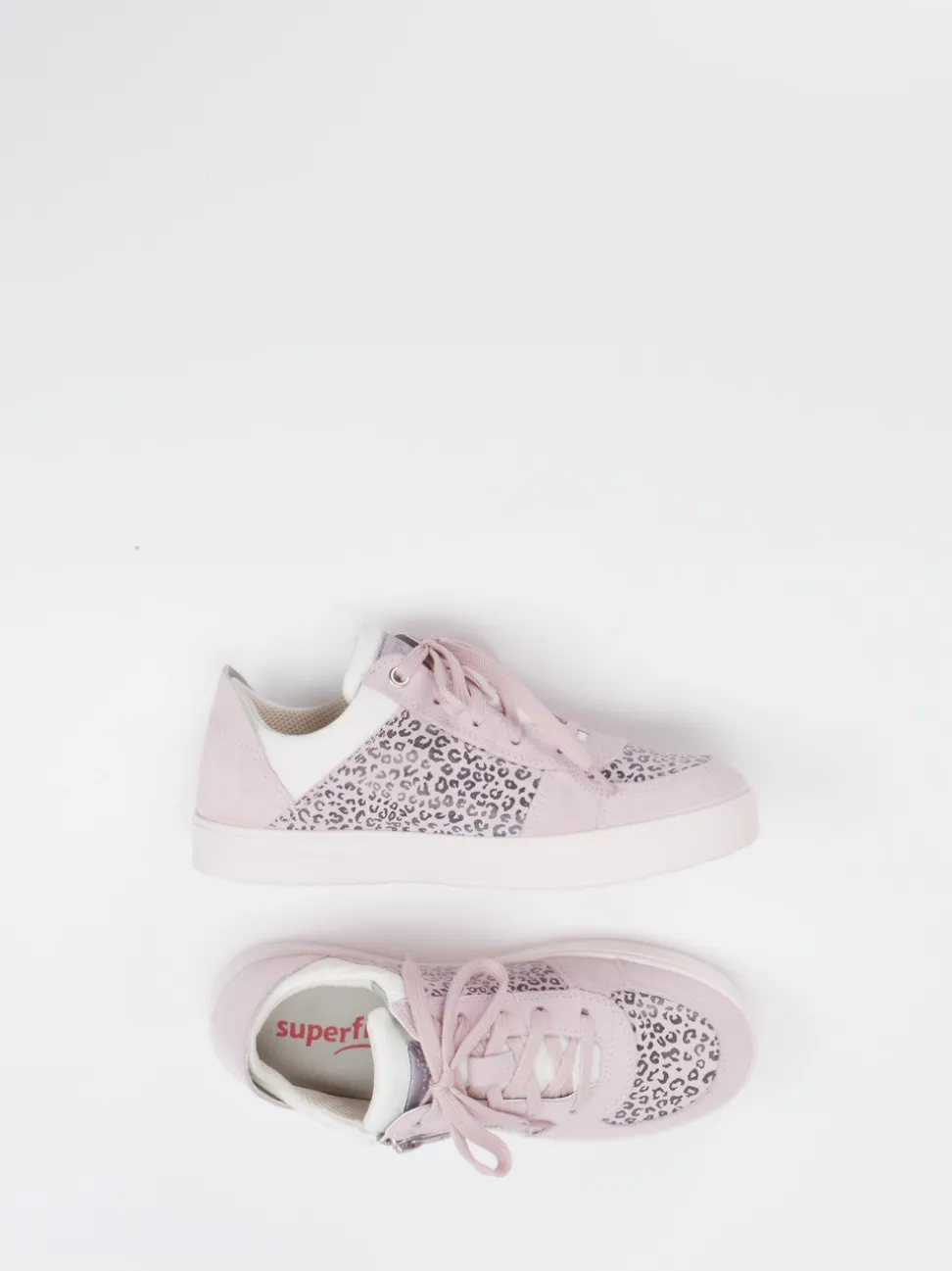 Superfit – Sneaker aus Veloursleder in Rosé