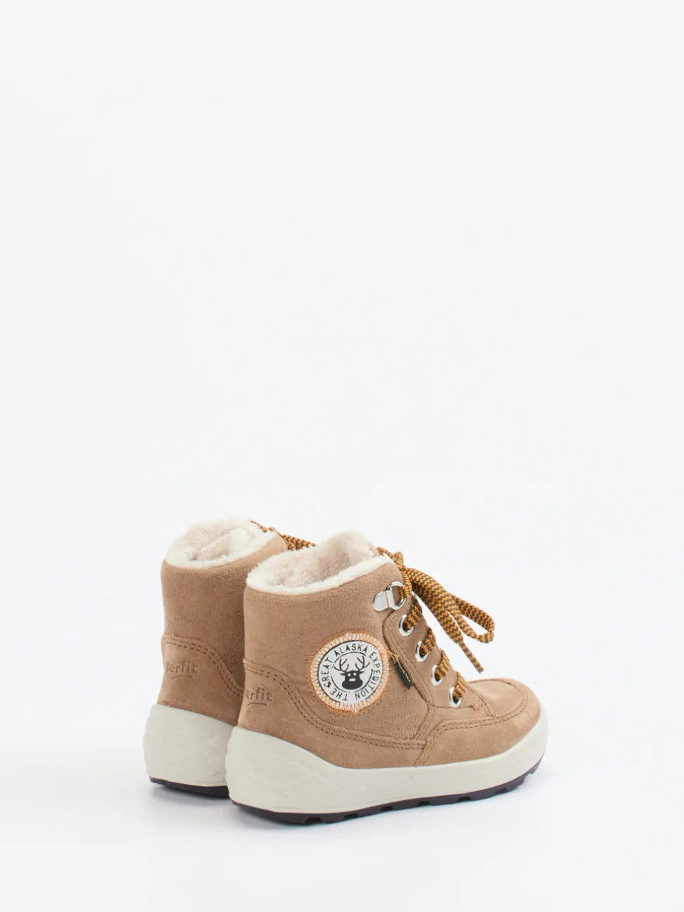Superfit – Stiefeletten aus Veloursleder sandbeige