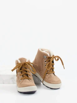 Superfit – Stiefeletten aus Veloursleder sandbeige