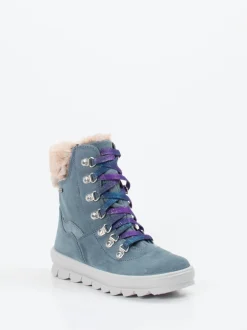 Superfit – Winterboots aus Veloursleder in Blaugrau