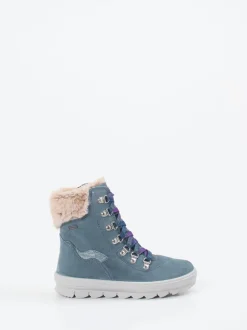 Superfit – Winterboots aus Veloursleder in Blaugrau