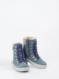 Superfit – Winterboots aus Veloursleder in Blaugrau