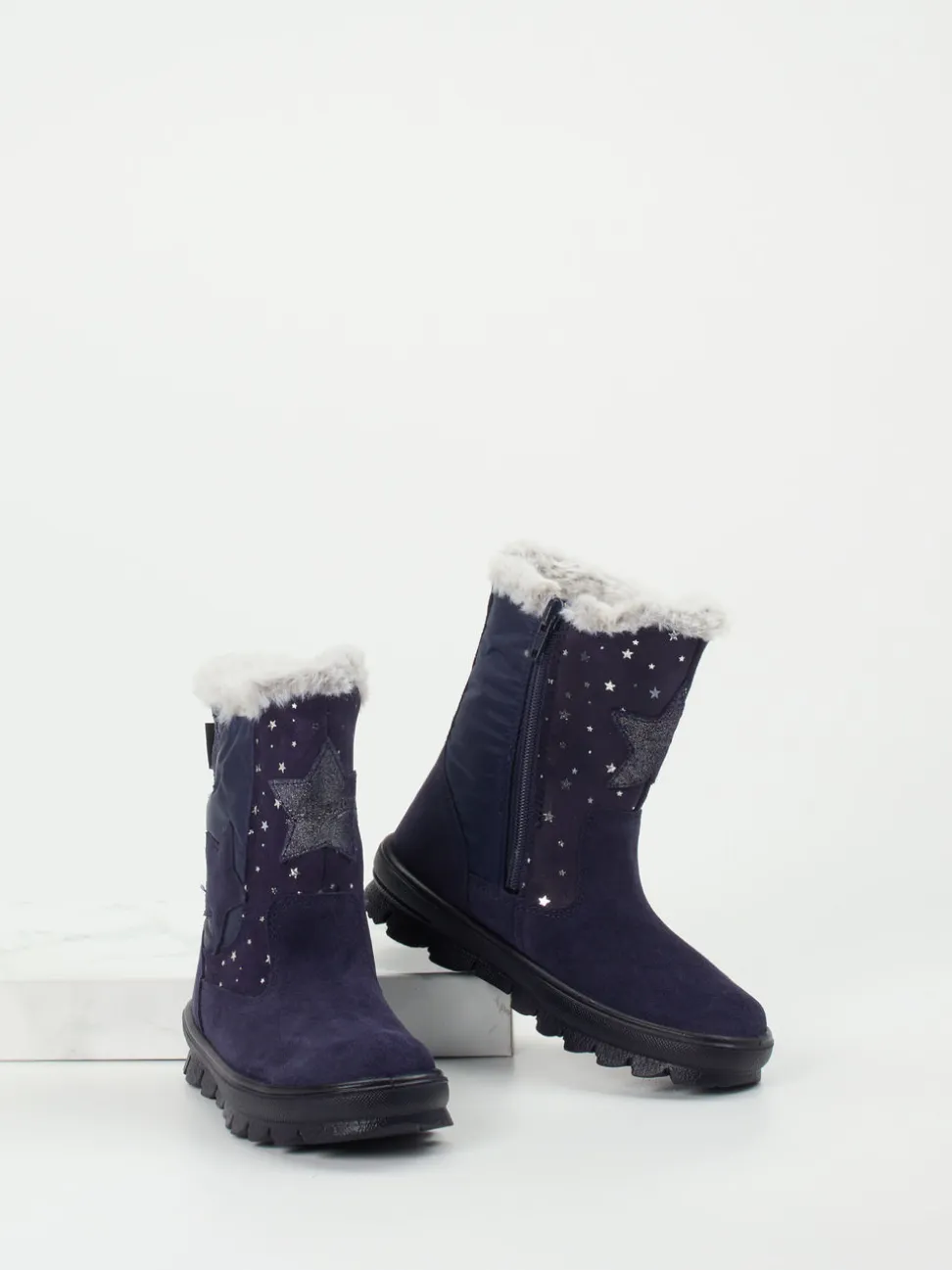 Superfit – Winterstiefel aus Veloursleder Dunkelblau