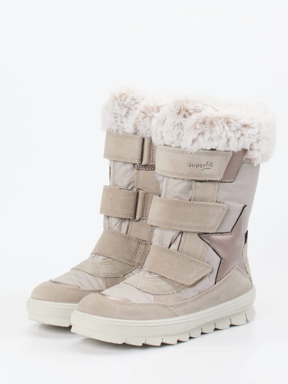 Superfit – Winterstiefel aus Veloursleder beige