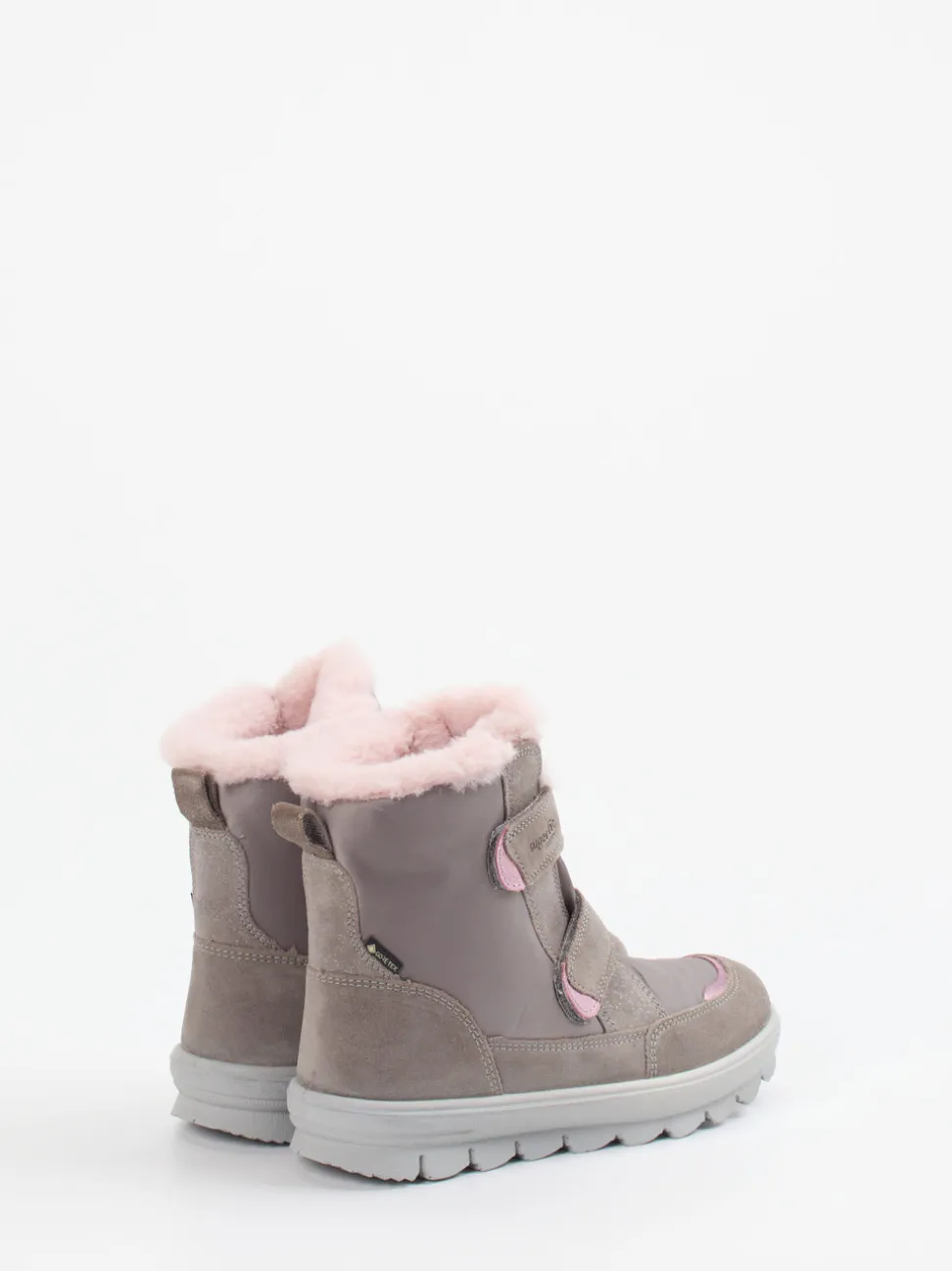 Superfit – Winterstiefel aus Veloursleder in Taupegrau