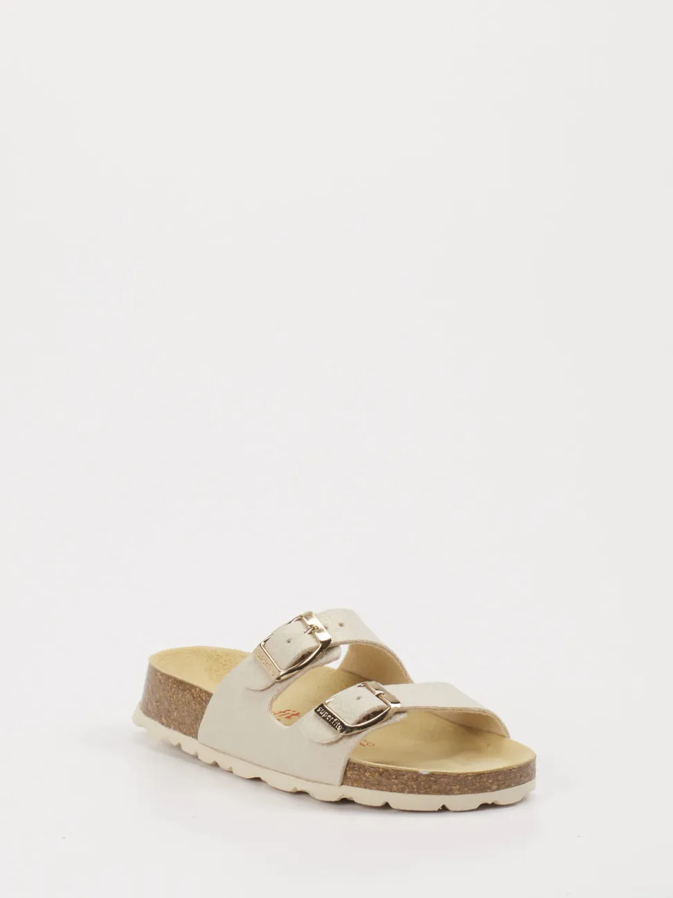 Superfit – Zwei-Riemen-Pantolette aus Synthetik Beige