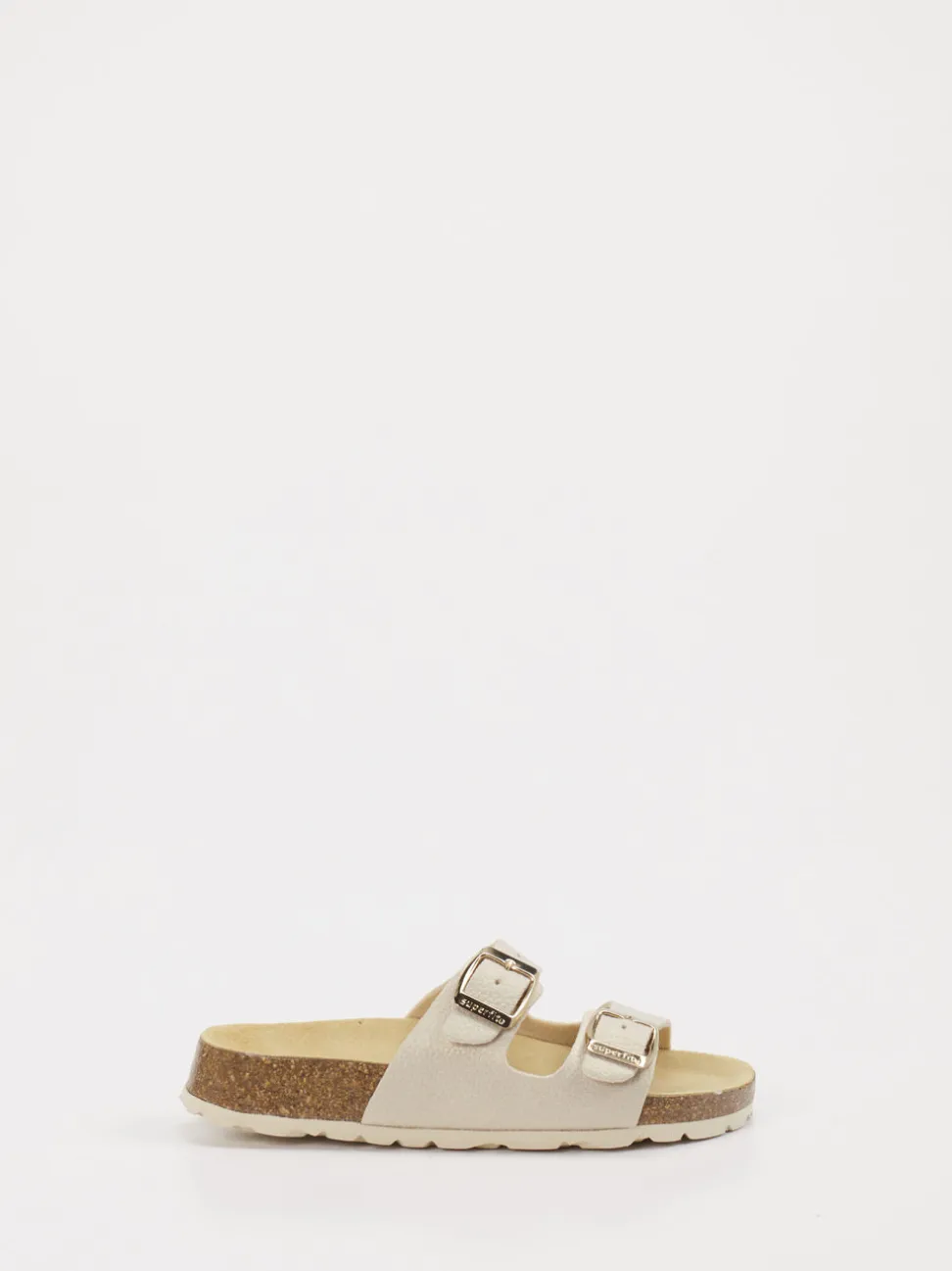 Superfit – Zwei-Riemen-Pantolette aus Synthetik Beige