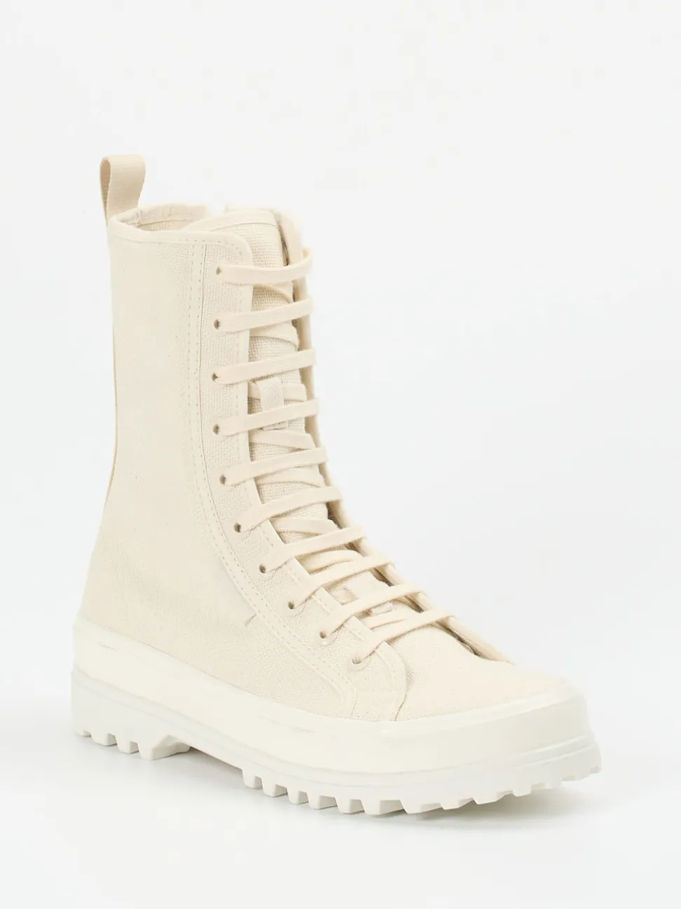 Superga – Canvas-Boots aus Textil Beige