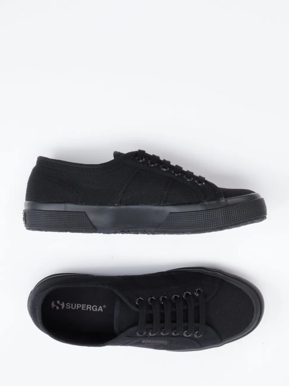 Superga – Canvas-Sneaker aus Textil schwarz
