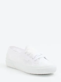 Superga – Low-Top Sneaker aus Textil mit Spitzenoptik