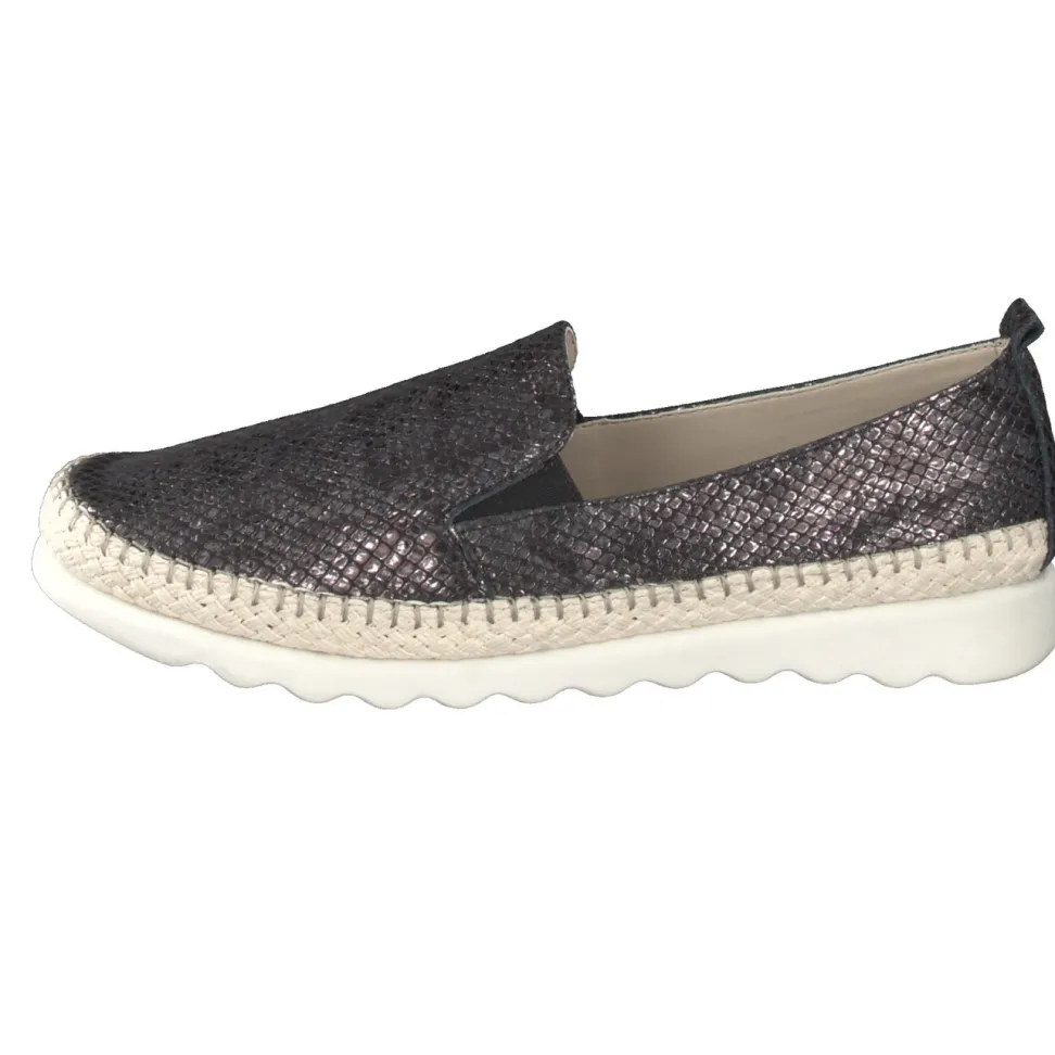 The Flexx – Slipper aus Leder in Metallic-Schwarz
