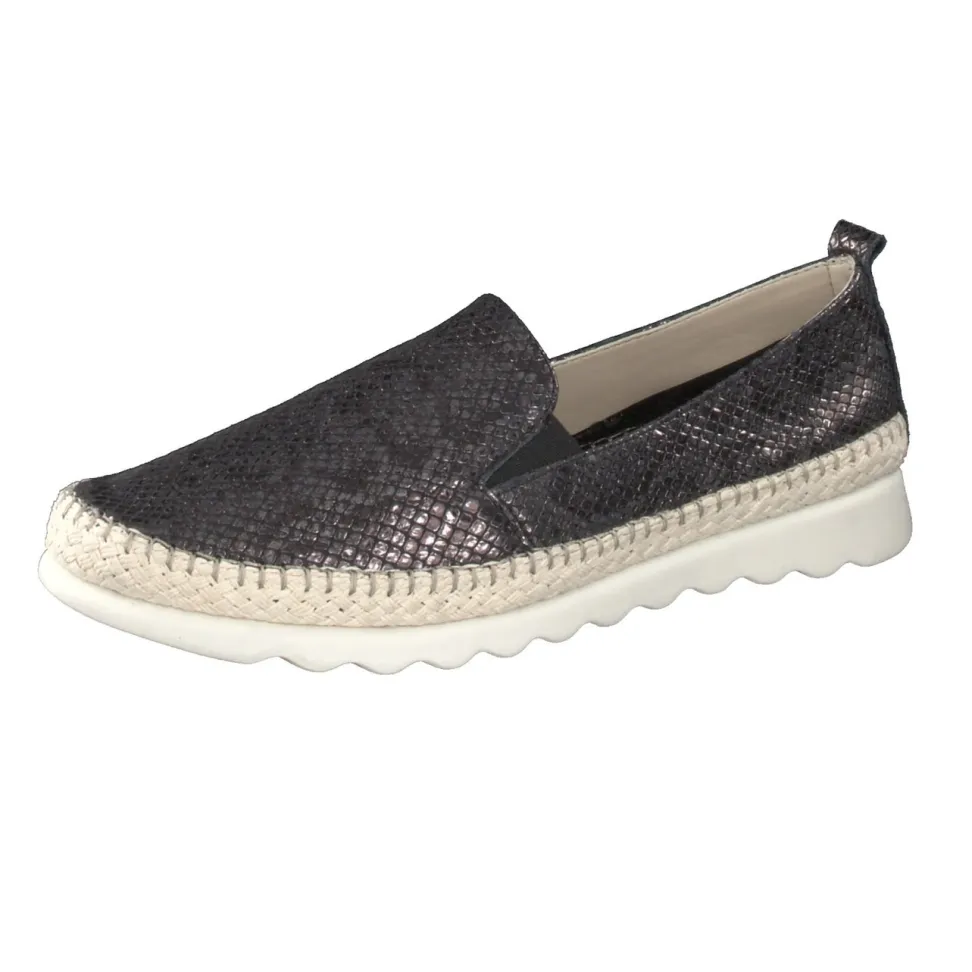 The Flexx – Slipper aus Leder in Metallic-Schwarz