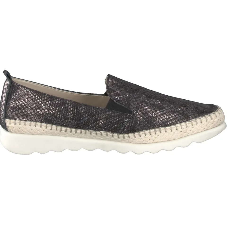 The Flexx – Slipper aus Leder in Metallic-Schwarz