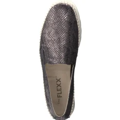 The Flexx – Slipper aus Leder in Metallic-Schwarz