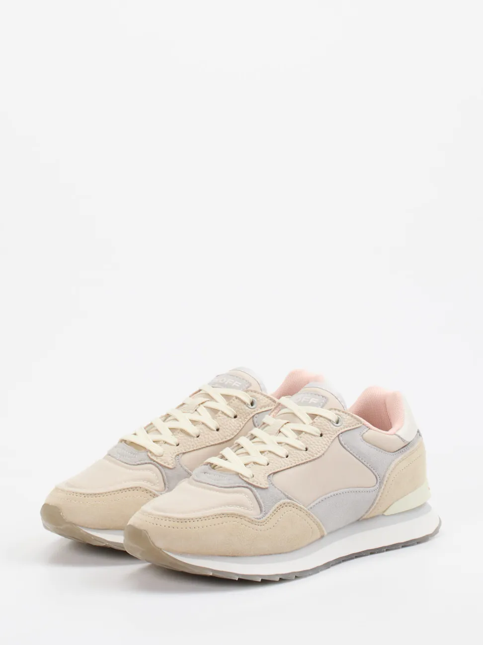 THE HOFF BRAND – Retro-Sneaker aus Veloursleder beige