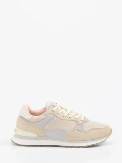 THE HOFF BRAND – Retro-Sneaker aus Veloursleder beige