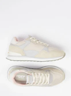 THE HOFF BRAND – Retro-Sneaker aus Veloursleder beige