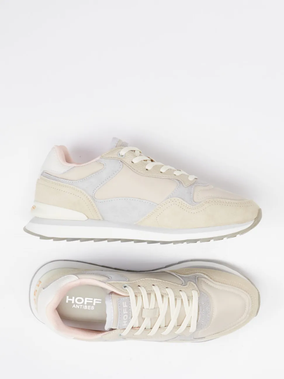 THE HOFF BRAND – Retro-Sneaker aus Veloursleder beige