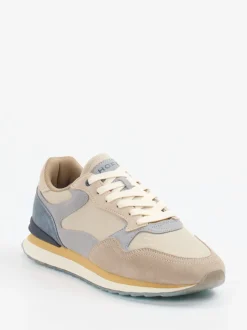 THE HOFF BRAND – Retro-Sneaker Edinburgh aus Textil und Veloursleder Beige