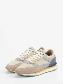 THE HOFF BRAND – Retro-Sneaker Edinburgh aus Textil und Veloursleder Beige