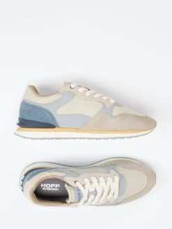 THE HOFF BRAND – Retro-Sneaker Edinburgh aus Textil und Veloursleder Beige