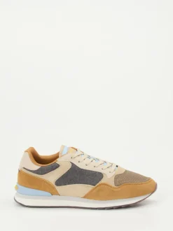 THE HOFF BRAND – Retro-Sneaker aus Veloursleder Beige