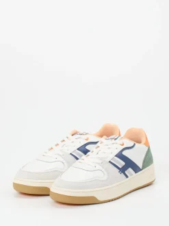 THE HOFF BRAND – Retro-Sneaker aus Leder-Mix Offwhite