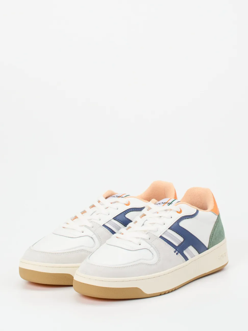 THE HOFF BRAND – Retro-Sneaker aus Leder-Mix Offwhite