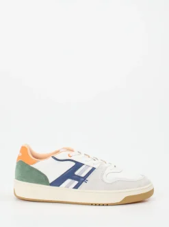THE HOFF BRAND – Retro-Sneaker aus Leder-Mix Offwhite
