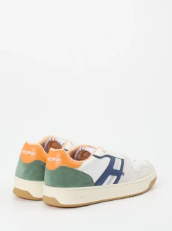 THE HOFF BRAND – Retro-Sneaker aus Leder-Mix Offwhite