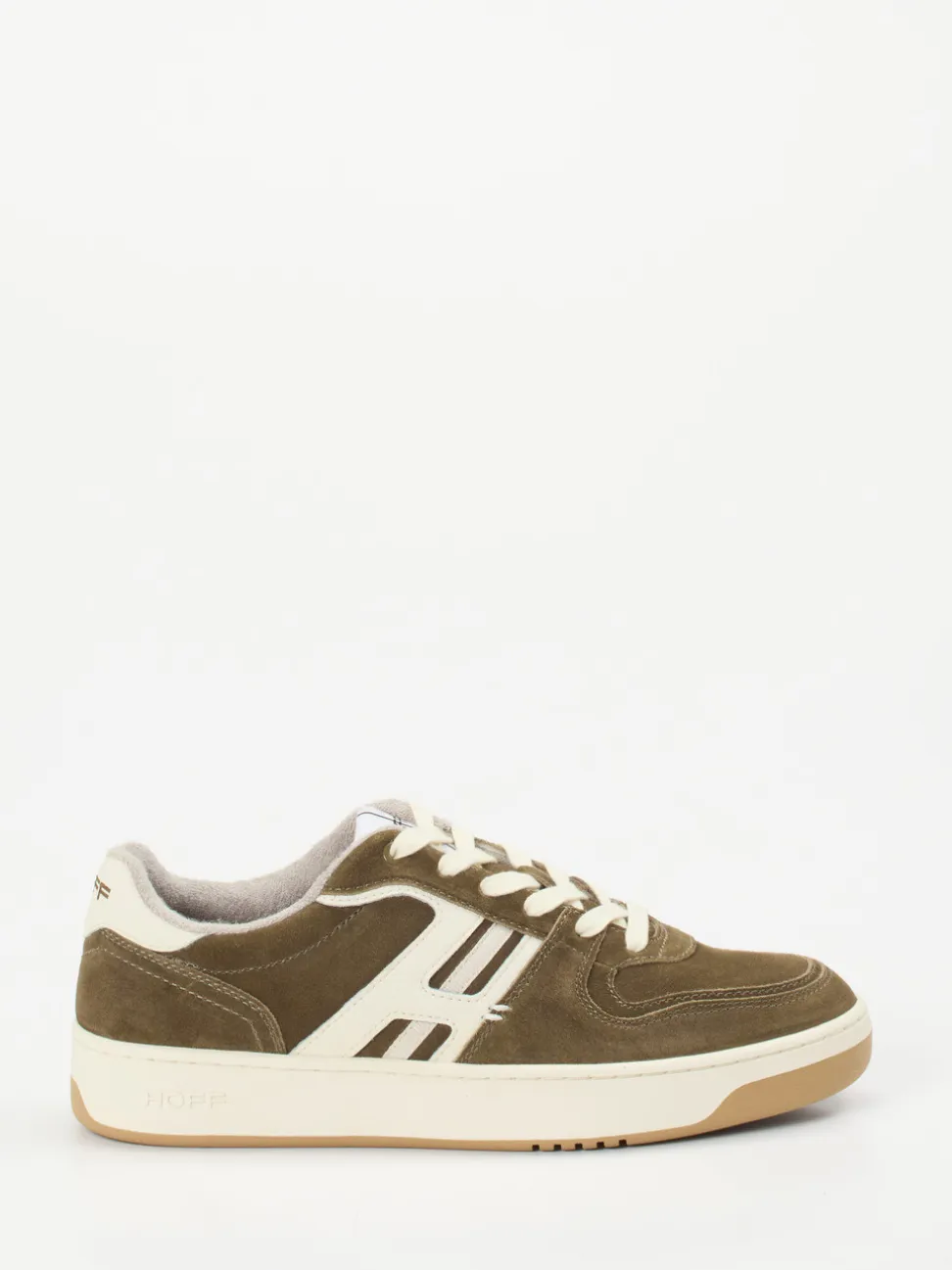 THE HOFF BRAND – Retro-Sneaker aus Veloursleder Olivgrün