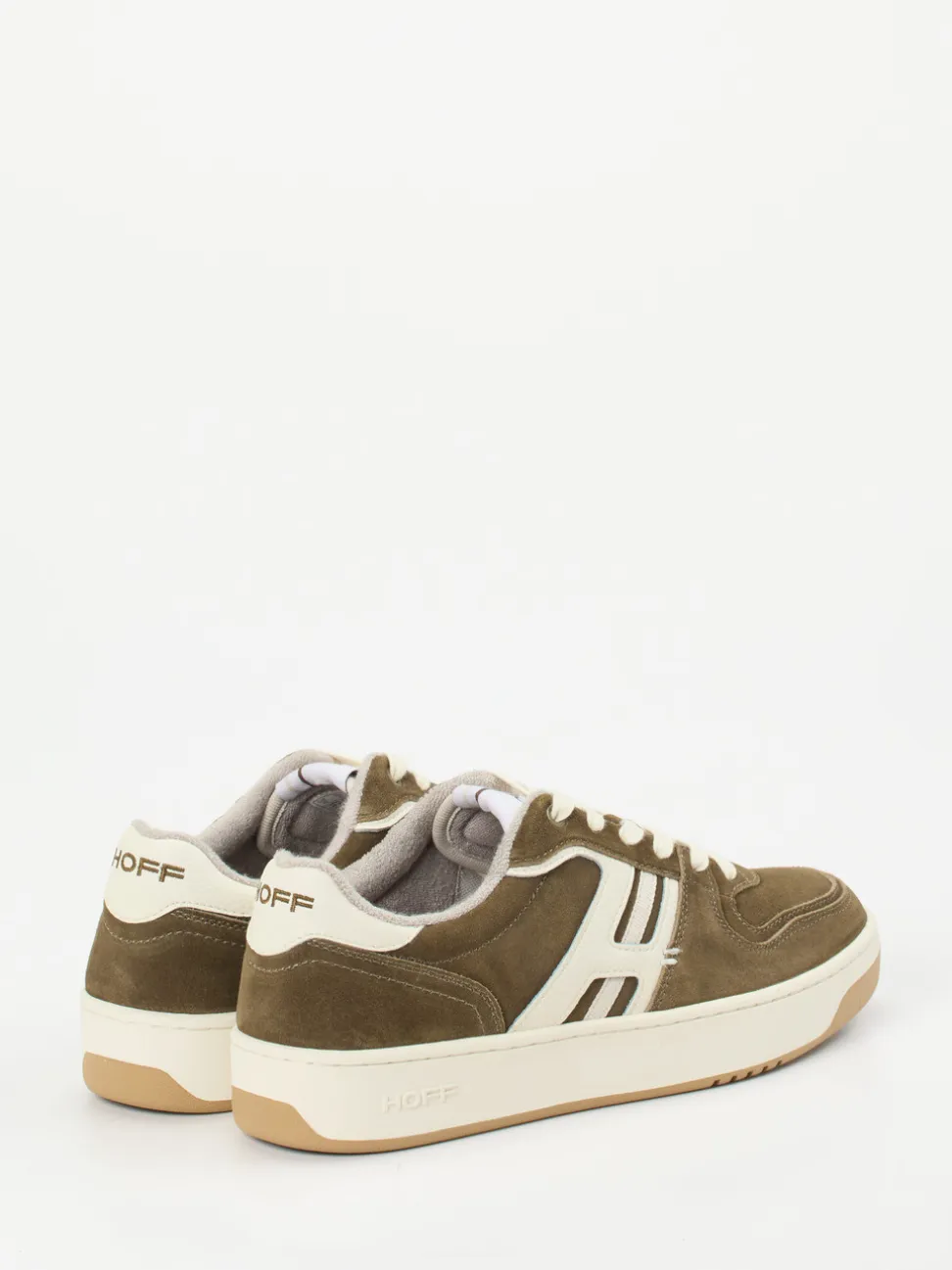 THE HOFF BRAND – Retro-Sneaker aus Veloursleder Olivgrün
