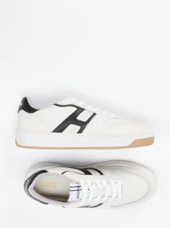 THE HOFF BRAND – Retro-Sneaker aus Leder cremeweiß