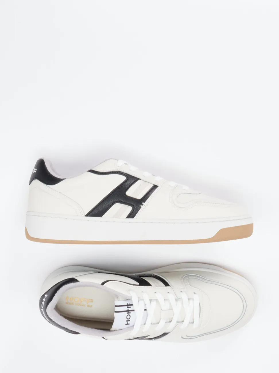 THE HOFF BRAND – Retro-Sneaker aus Leder cremeweiß