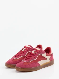 THE HOFF BRAND – Retro-Sneaker aus Veloursleder rot