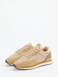 THE HOFF BRAND – Retro-Sneaker Vancouver aus Textil und Veloursleder Beige