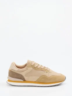 THE HOFF BRAND – Retro-Sneaker Vancouver aus Textil und Veloursleder Beige