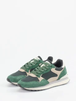 THE HOFF BRAND – Retro-Sneaker Antwerpen aus Veloursleder grün