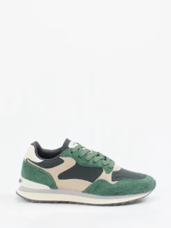 THE HOFF BRAND – Retro-Sneaker Antwerpen aus Veloursleder grün