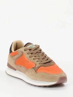 THE HOFF BRAND – Sneaker aus Textil und Veloursleder Orange