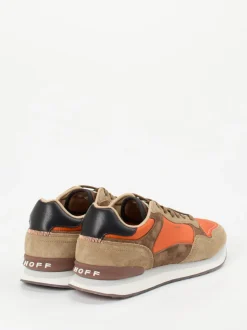 THE HOFF BRAND – Sneaker aus Textil und Veloursleder Orange