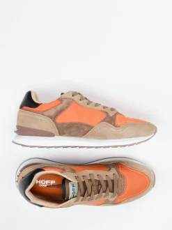 THE HOFF BRAND – Sneaker aus Textil und Veloursleder Orange